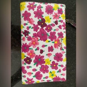 kate spade -floral wallet/wristlet -new without tags/never used